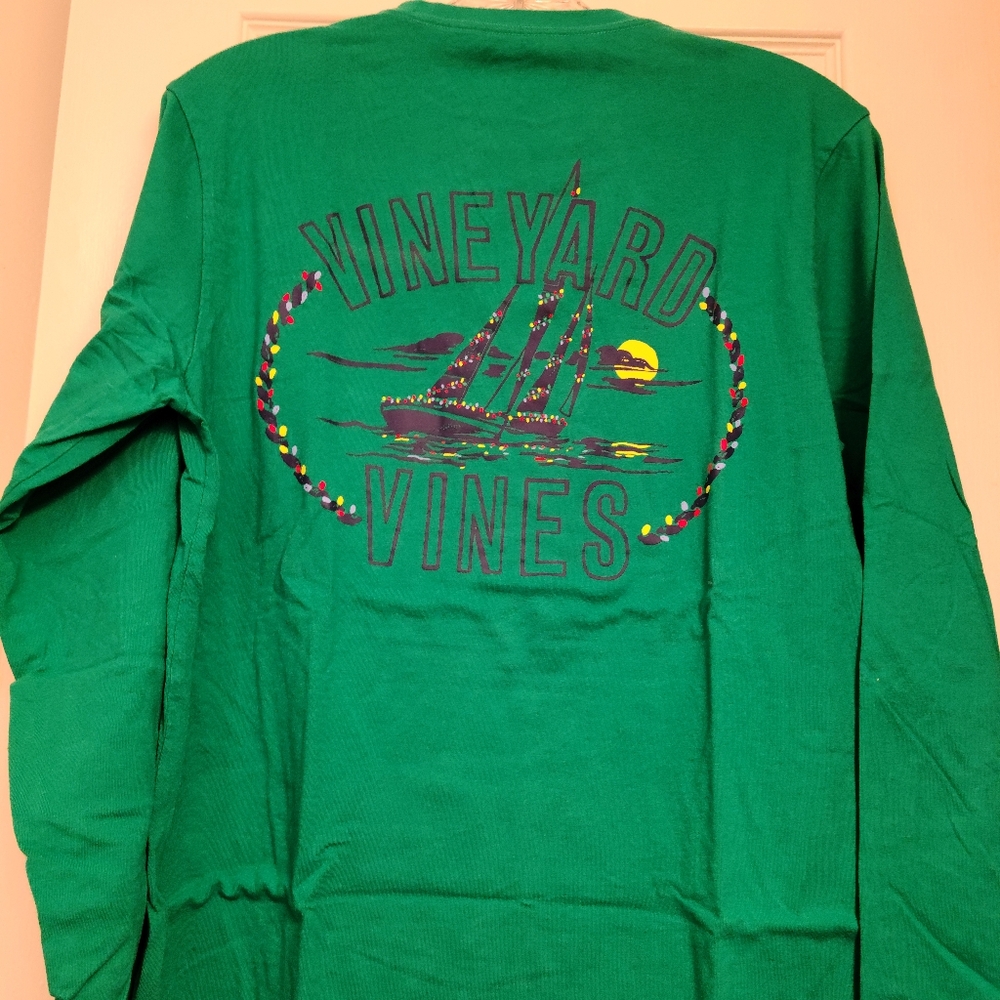Vineyard Vines Men's LS Holiday Tee